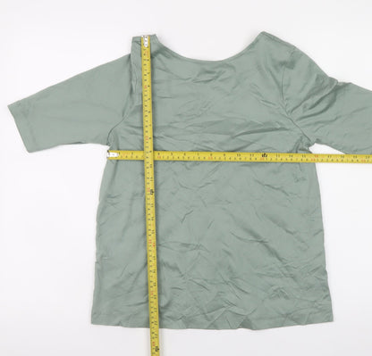 Womens UK Size 12 Jaeger Green Basic T-Shirt