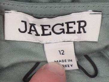 Womens UK Size 12 Jaeger Green Basic T-Shirt