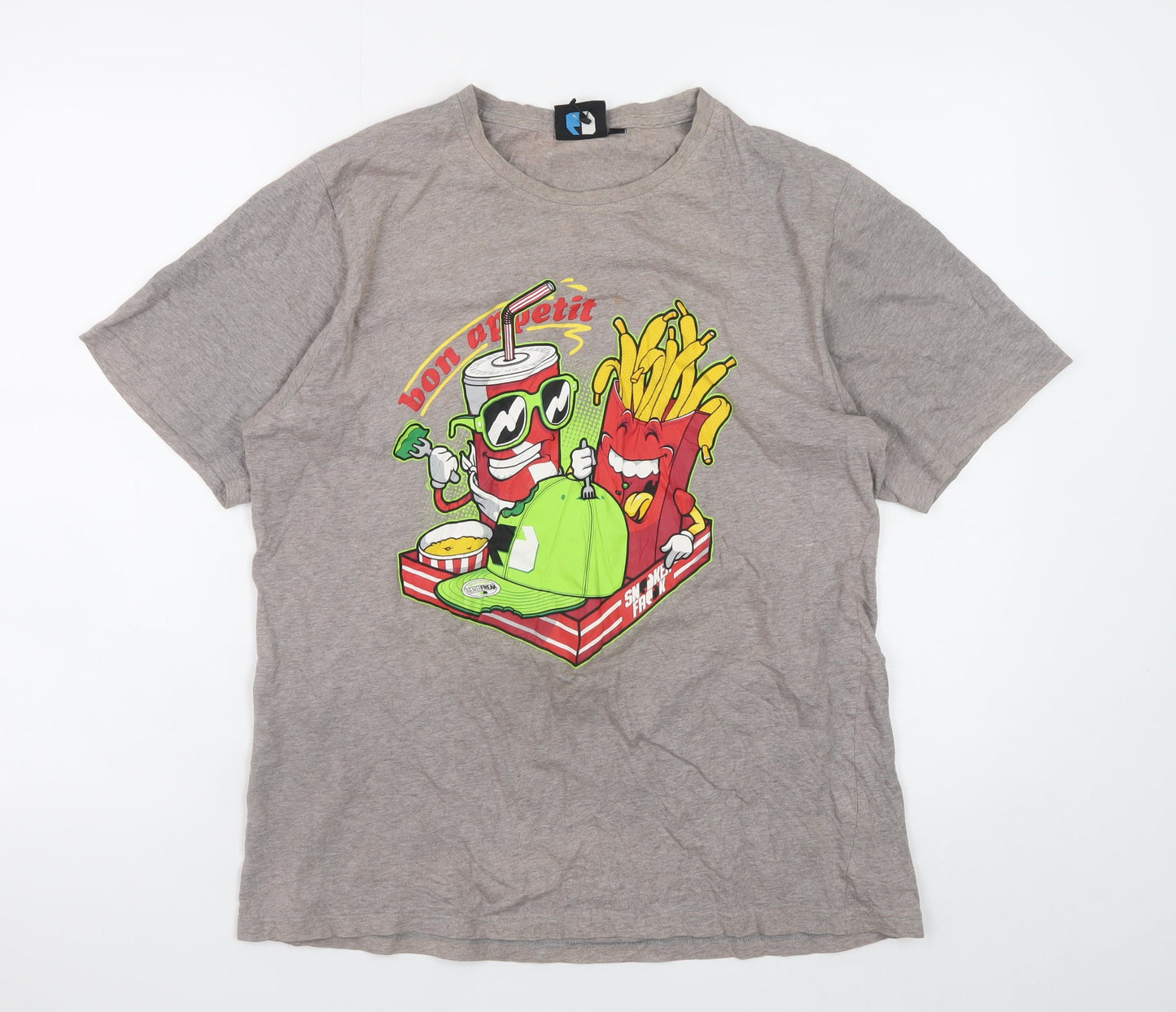 Mens UK Size M Sneaker Freak Grey  T-Shirt