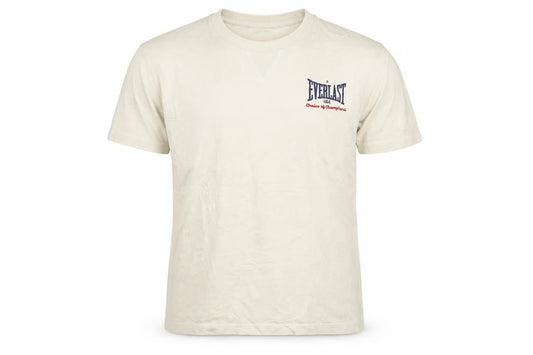 Everlast Women Beige Cotton Short Sleeve Basic T-Shirt M