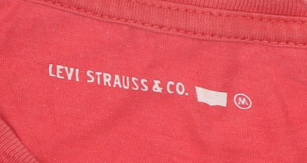 Mens UK Size M Levi's Red  T-Shirt