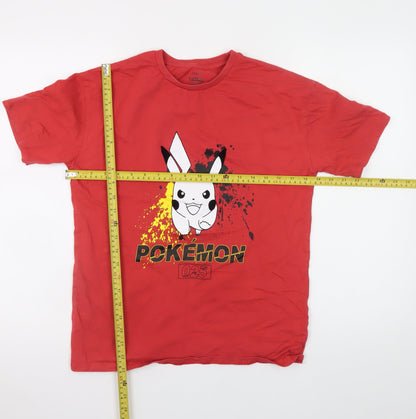 Boys UK Size 13-14 Years Marks and Spencer Red Basic T-Shirt
