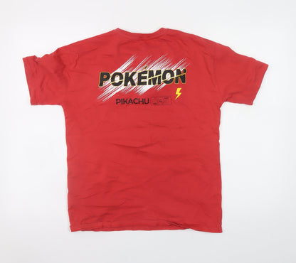 Boys UK Size 13-14 Years Marks and Spencer Red Basic T-Shirt