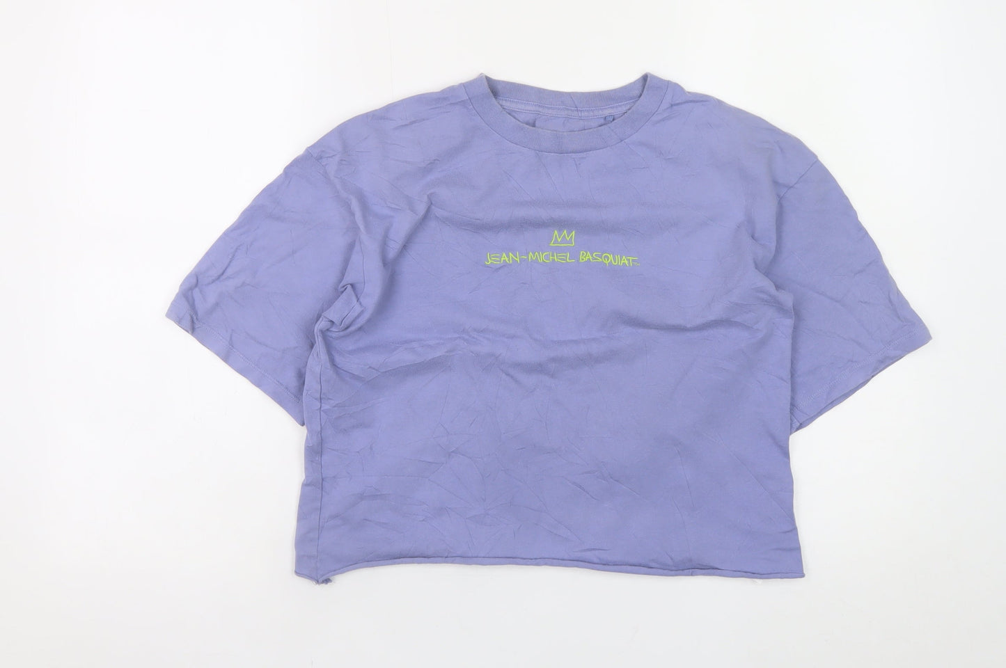 Womens UK Size XS Uniqlo Purple Cropped T-Shirt