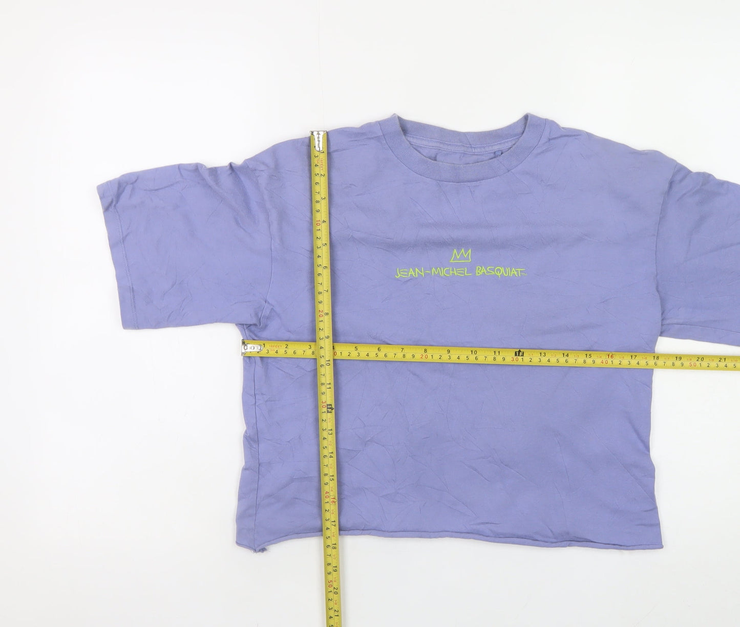 Womens UK Size XS Uniqlo Purple Cropped T-Shirt