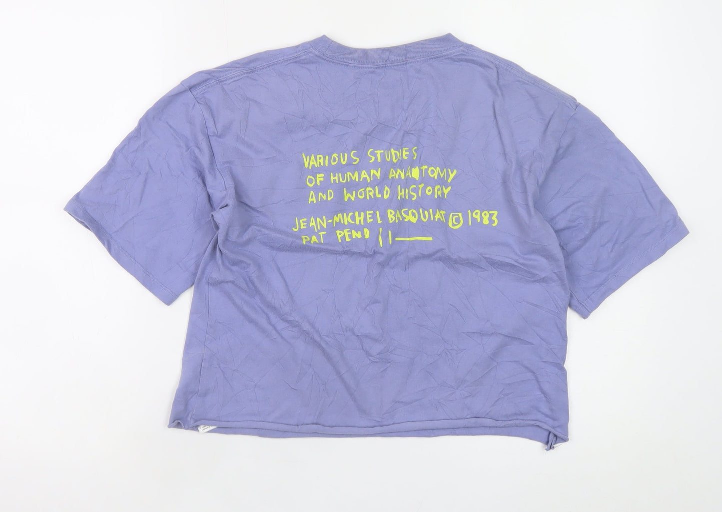 Womens UK Size XS Uniqlo Purple Cropped T-Shirt