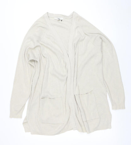 Womens UK Size XL Marks and Spencer Beige Cardigan Jumper