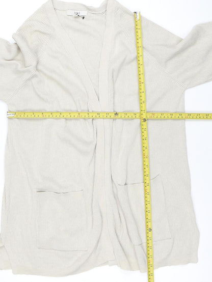Womens UK Size XL Marks and Spencer Beige Cardigan Jumper
