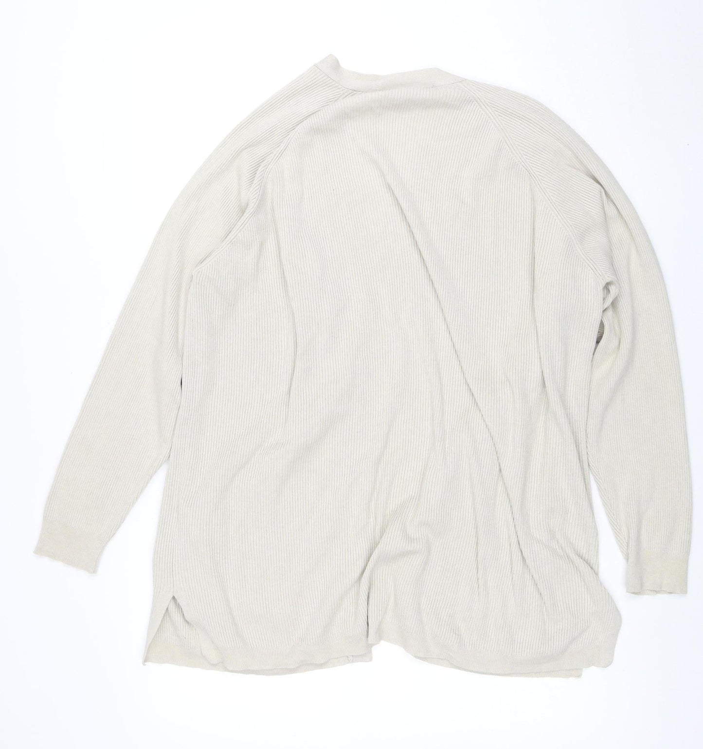 Womens UK Size XL Marks and Spencer Beige Cardigan Jumper