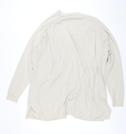 Womens UK Size XL Marks and Spencer Beige Cardigan Jumper