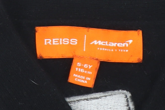 Boys UK Size 5-6 Years Reiss Black Cardigan Jumper