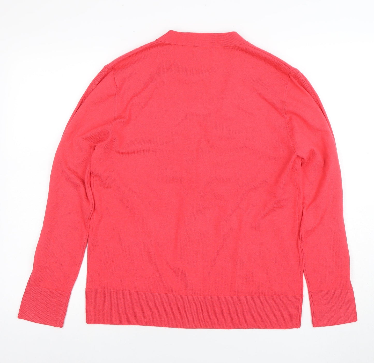 Womens UK Size 14 Barbara Lebek Pink Cardigan Jumper