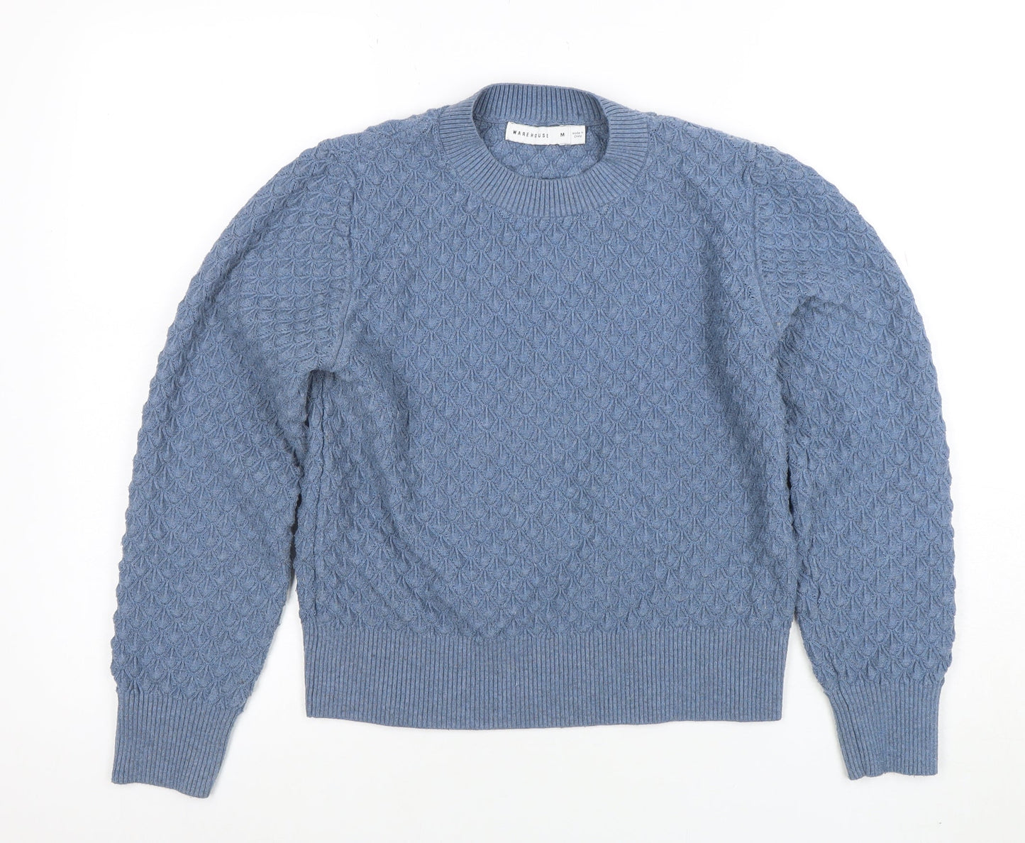 Womens UK Size M Warehouse Blue Pullover Jumper