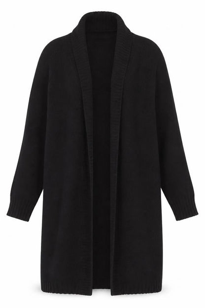 Betty Jackson Studio Womens Black Wool Blend Collared Cardigan L