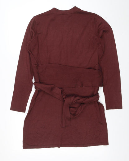 Womens UK Size 12 R Edition Brown Cardigan Jumper