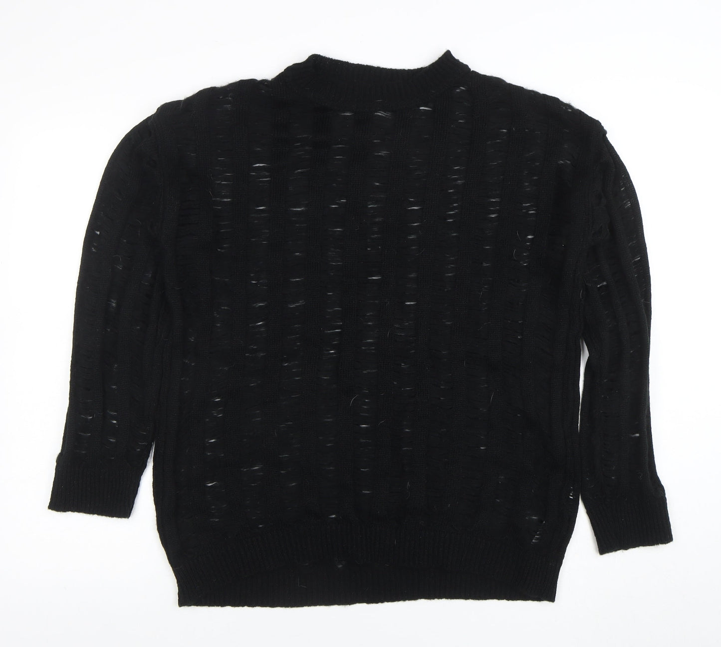 Womens UK Size M Boohoo Black Pullover Jumper