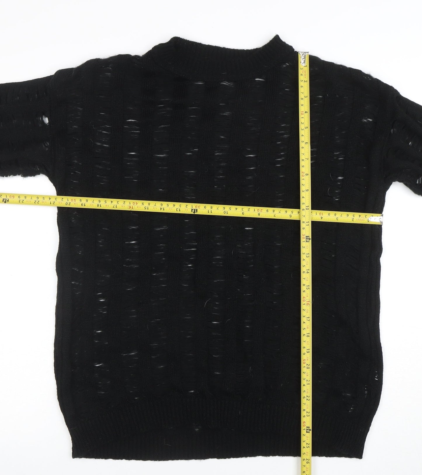 Womens UK Size M Boohoo Black Pullover Jumper