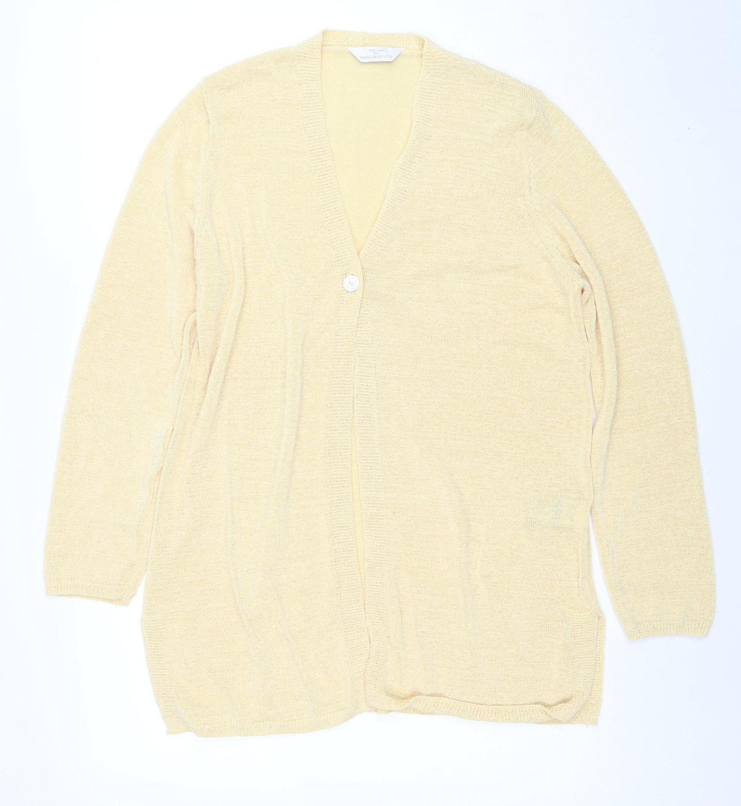 Womens UK Size 16 Marks and Spencer Beige Cardigan Jumper