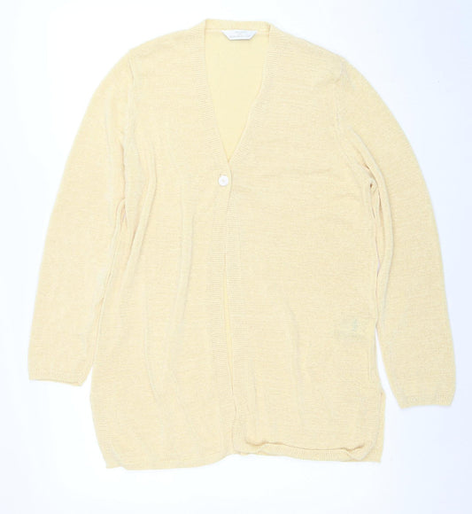 Womens UK Size 16 Marks and Spencer Beige Cardigan Jumper