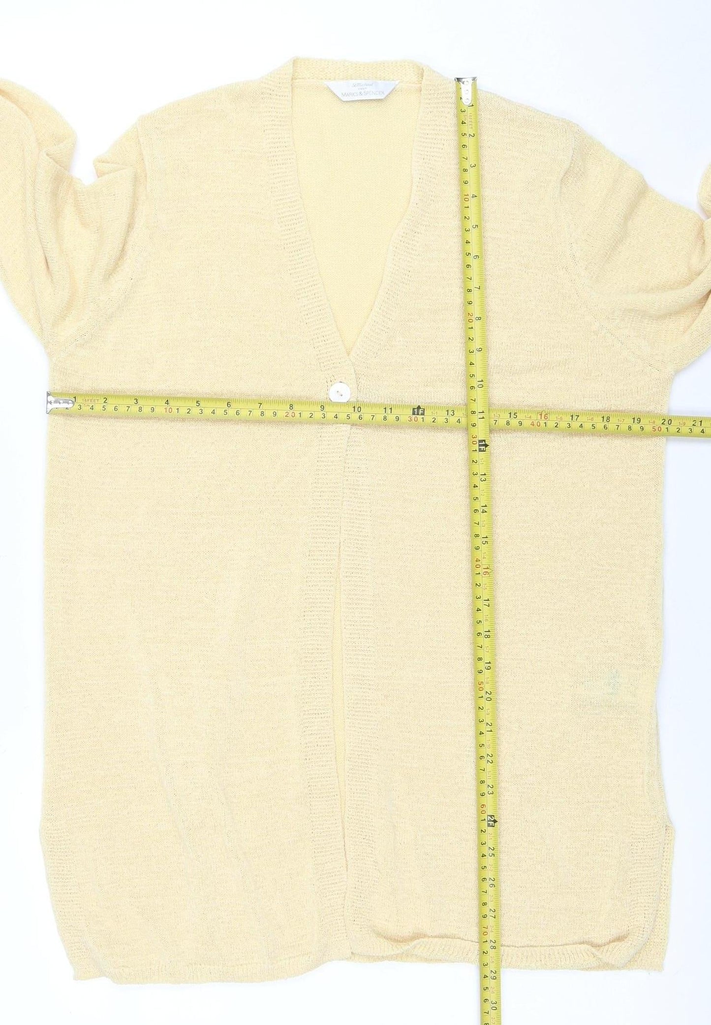 Womens UK Size 16 Marks and Spencer Beige Cardigan Jumper