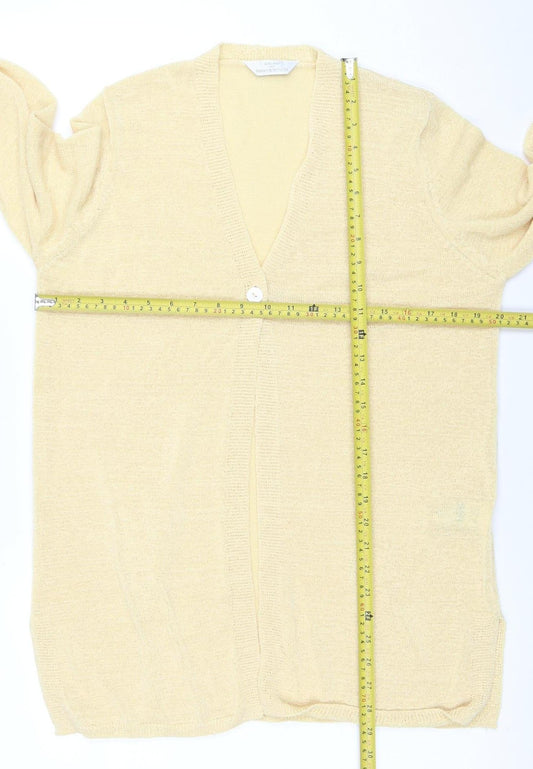 Womens UK Size 16 Marks and Spencer Beige Cardigan Jumper