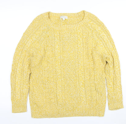 Womens UK Size M Monsoon Yellow Pullover Jumper