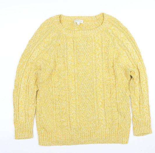 Womens UK Size M Monsoon Yellow Pullover Jumper