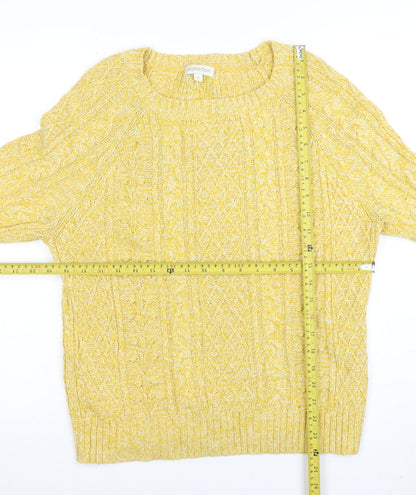 Womens UK Size M Monsoon Yellow Pullover Jumper