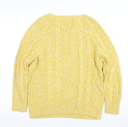 Womens UK Size M Monsoon Yellow Pullover Jumper
