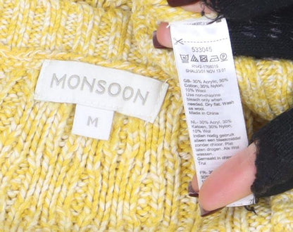 Womens UK Size M Monsoon Yellow Pullover Jumper