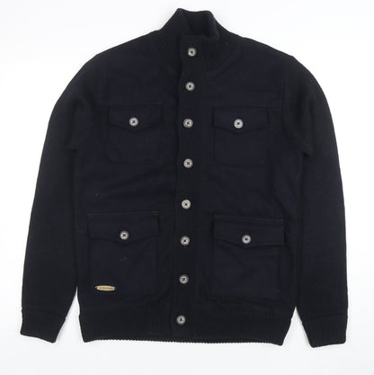 Mens UK Size S Old Boys Network Black Bomber Jacket