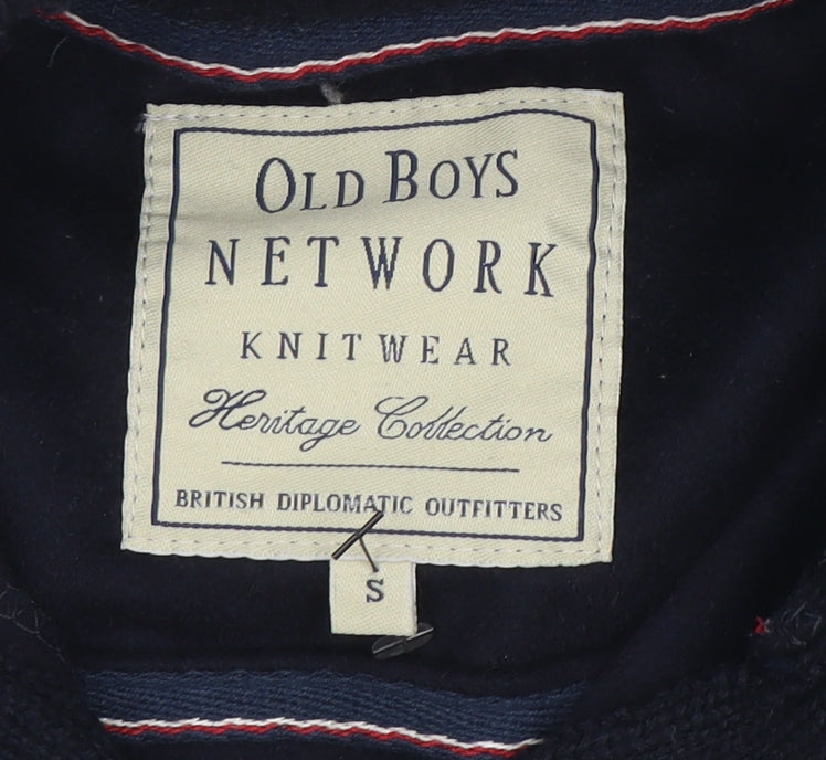 Mens UK Size S Old Boys Network Black Bomber Jacket