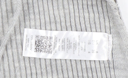 Womens UK Size 8 COLLUSION Grey Pullover Jumper