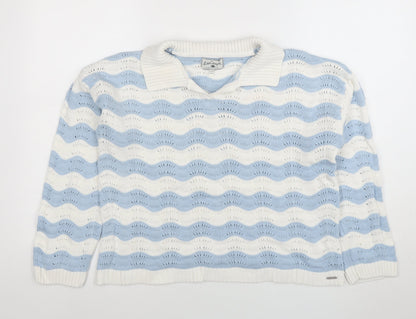 Womens UK Size L Lee Cooper Blue Pullover Jumper