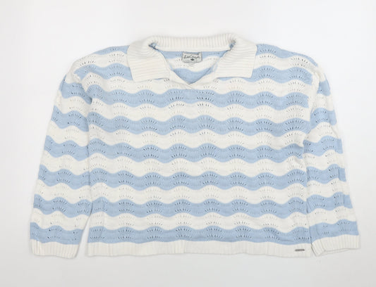 Womens UK Size L Lee Cooper Blue Pullover Jumper