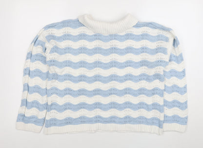 Womens UK Size L Lee Cooper Blue Pullover Jumper