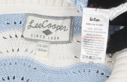 Womens UK Size L Lee Cooper Blue Pullover Jumper