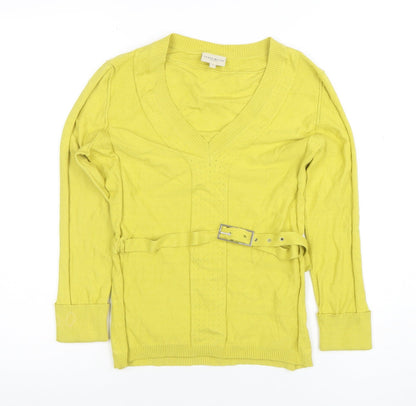 Womens UK Size M Karen Millen Yellow Tunic Blouse