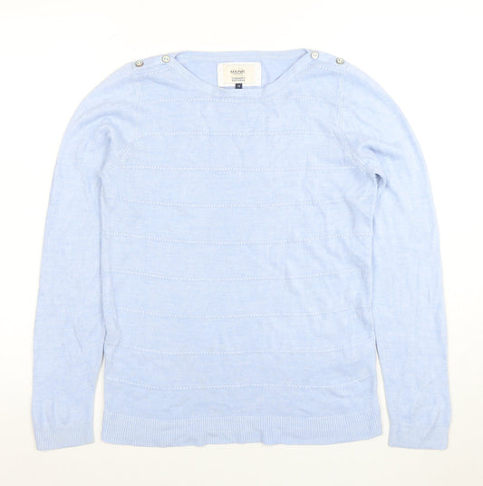 Womens UK Size 10 Maine New England Blue Pullover Jumper