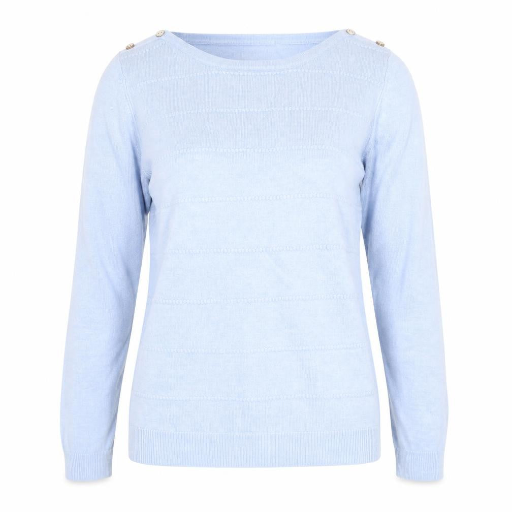 Womens UK Size 10 Maine New England Blue Pullover Jumper