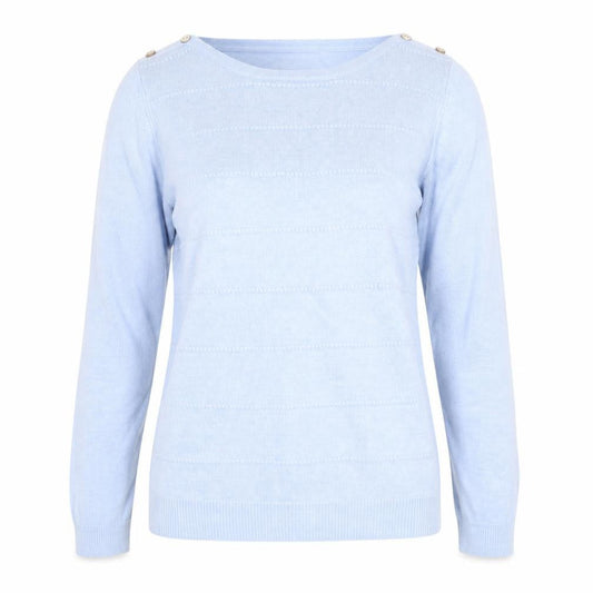 Womens UK Size 10 Maine New England Blue Pullover Jumper