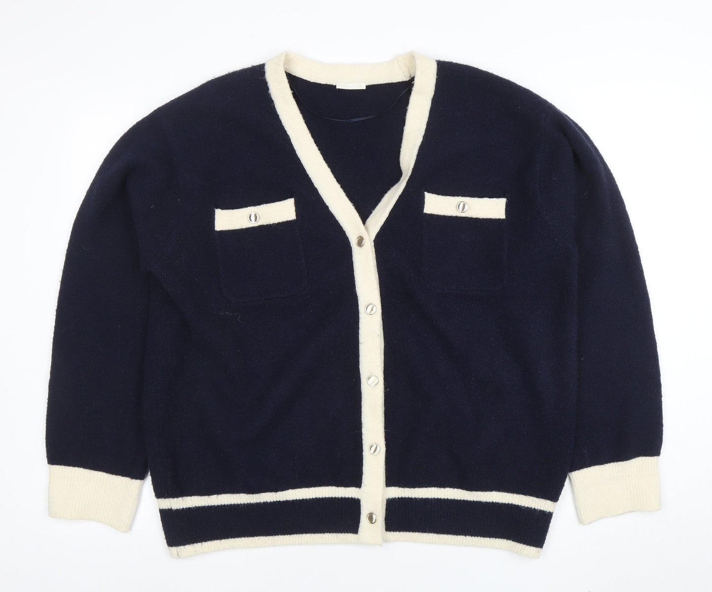 Womens UK Size XL GU Blue Cardigan Jumper
