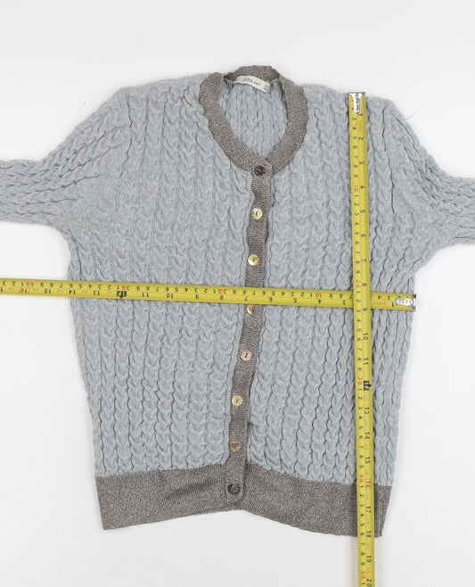Womens UK Size 12 Zara Grey Cardigan Jumper
