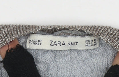 Womens UK Size 12 Zara Grey Cardigan Jumper