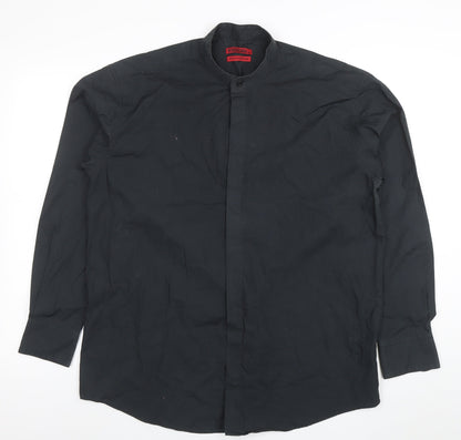 Mens UK Collar Size 40 Frascati Smart Black  Dress Shirt