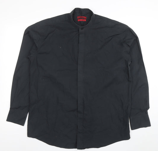 Mens UK Collar Size 40 Frascati Smart Black  Dress Shirt