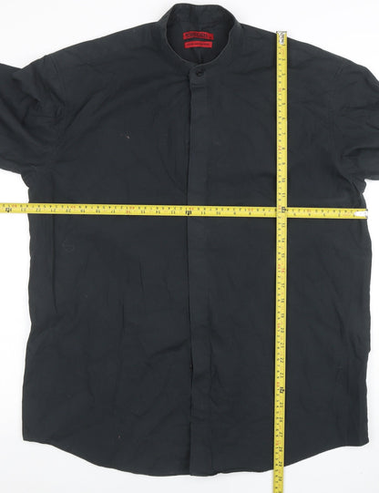 Mens UK Collar Size 40 Frascati Smart Black  Dress Shirt