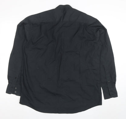 Mens UK Collar Size 40 Frascati Smart Black  Dress Shirt