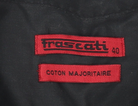 Mens UK Collar Size 40 Frascati Smart Black  Dress Shirt