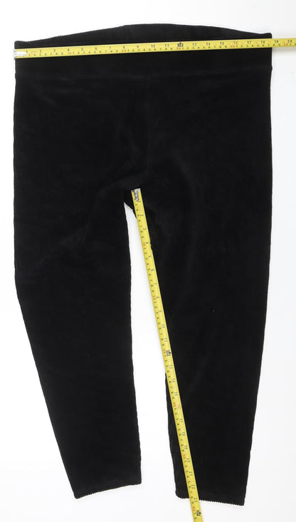 Womens UK Size 18 Marks and Spencer Regular Fit Casual Workwear Black Trousers